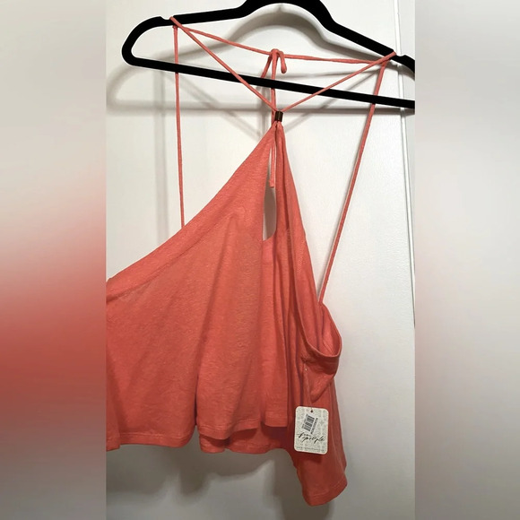 NWT Free People Long Weekend Knit Halter Tank in Watermelon Size XL - Picture 10 of 10